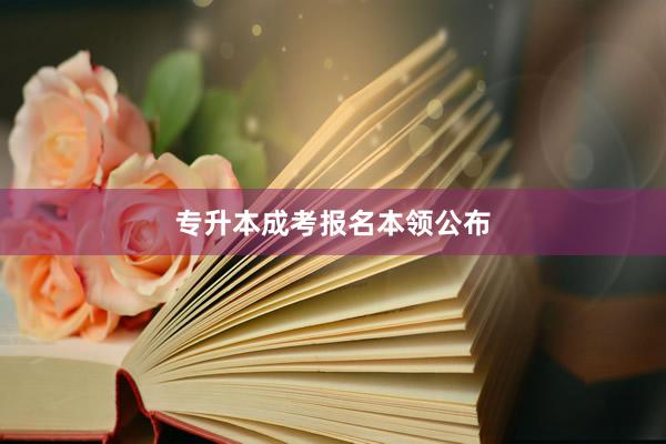 专升本成考报名本领公布